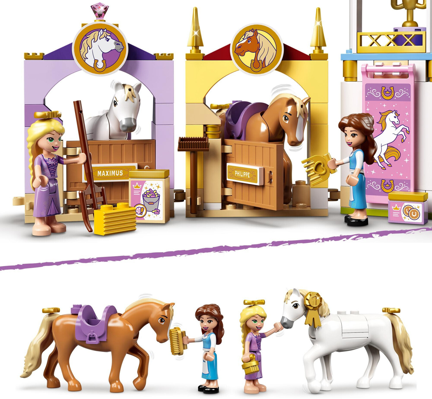 LEGO Disney Princess - und Ställe (43195) Rapunzels bei 32,99 ab Belles königliche Preisvergleich € 