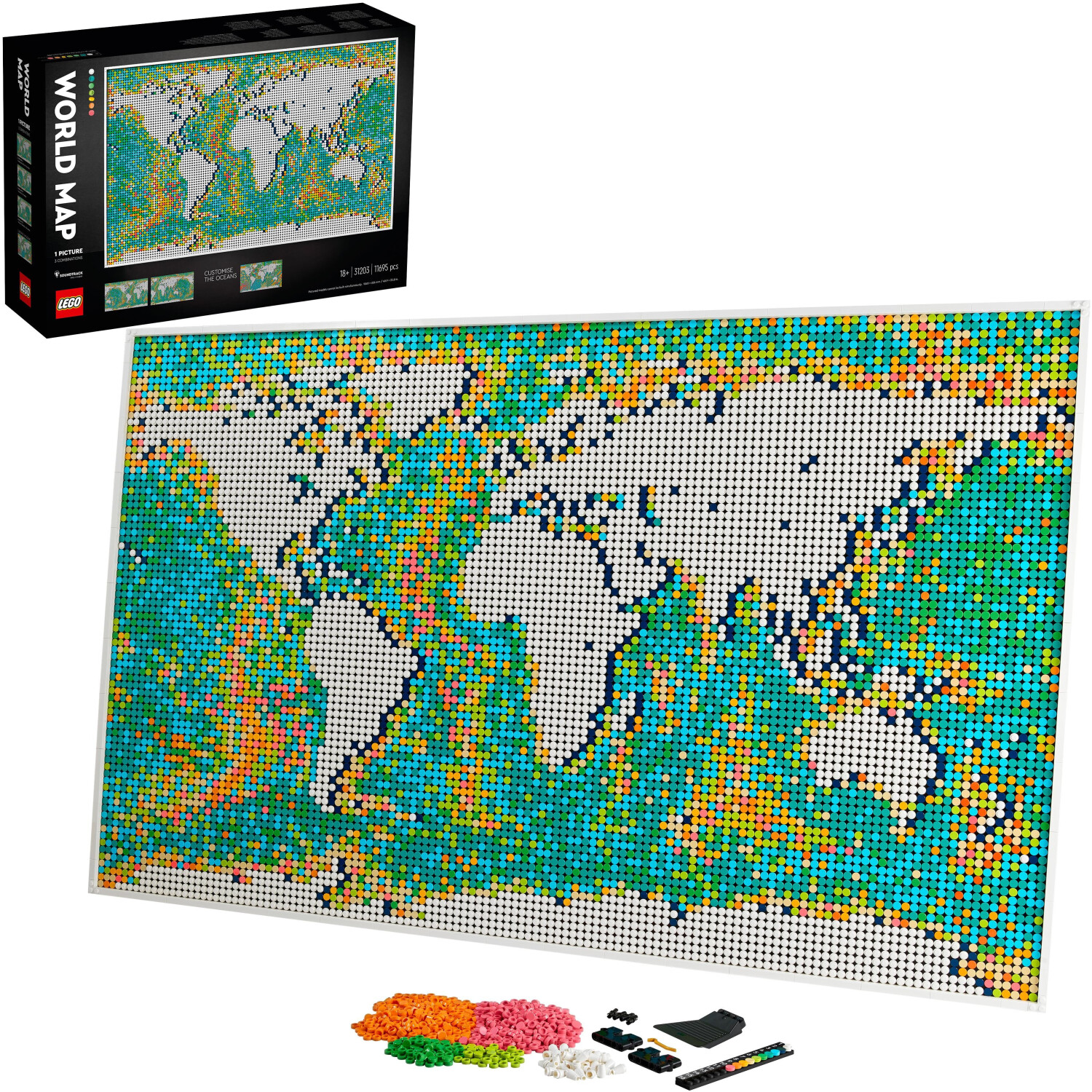 Soldes LEGO Art - La carte du monde (31203) 2024 au meilleur prix sur