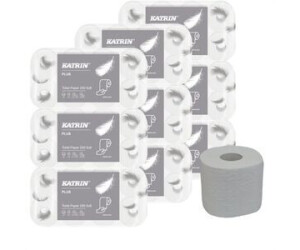 Toilettenpapier Katrin Plus Tissue 250 Blatt 3-lagig WC Papier weiss nachhaltig 