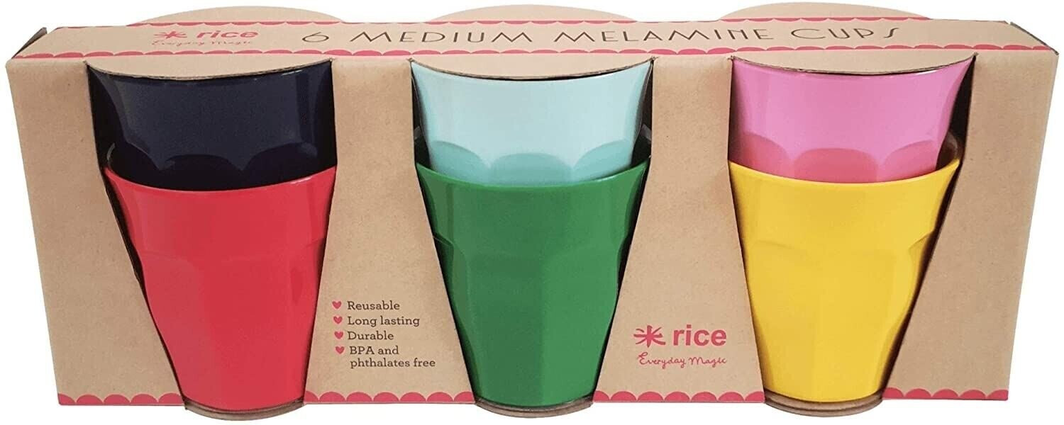 Rice Medium Melamine Favorite Colors 6 pcs