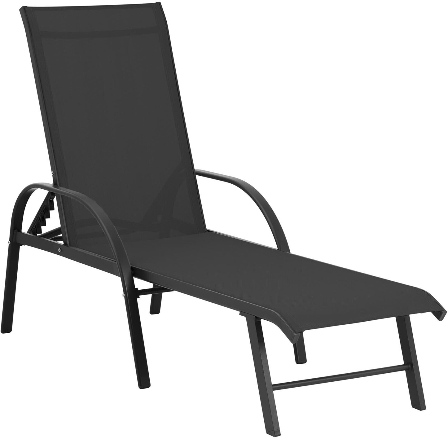 Uniprodo Sun lounger 195x59x52cm black