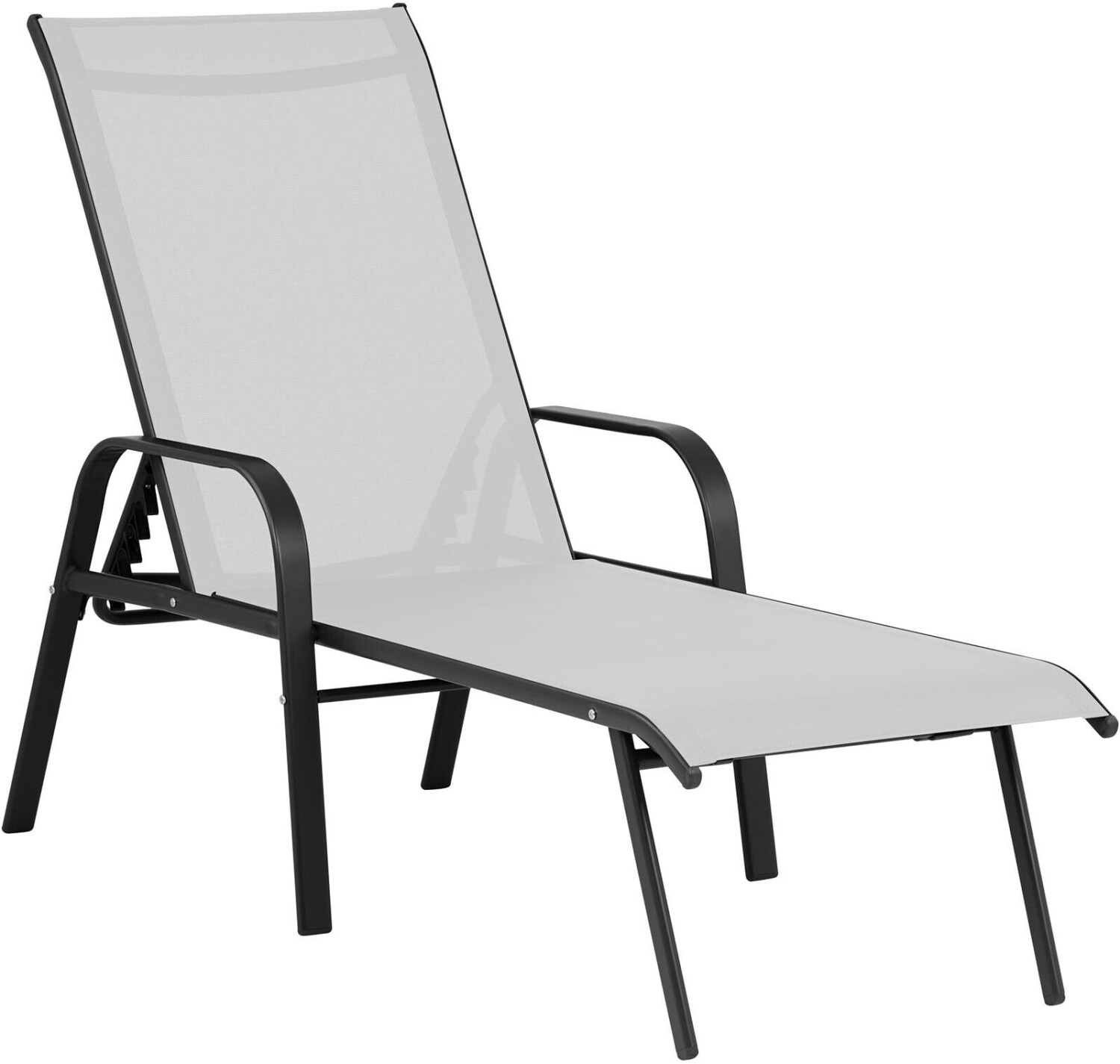 Uniprodo Sun lounger 187x60x70cm light gray