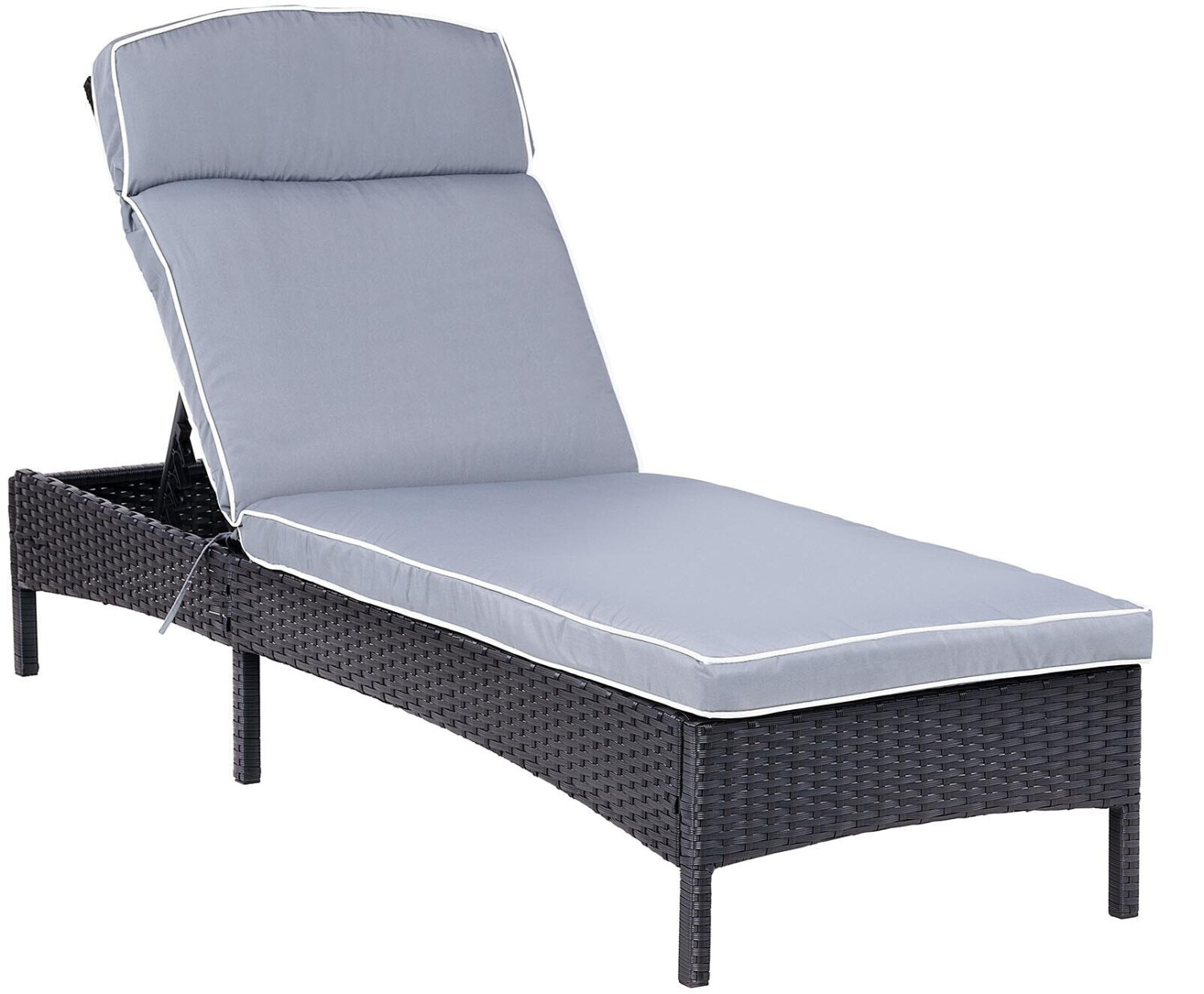 Uniprodo Sun lounger 193x60x90cm light gray
