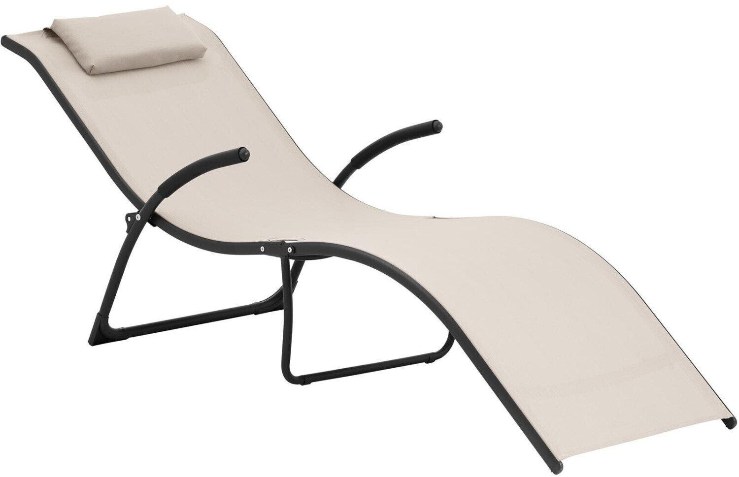 Uniprodo Uniprodo sun lounger 111x56x70cm beige