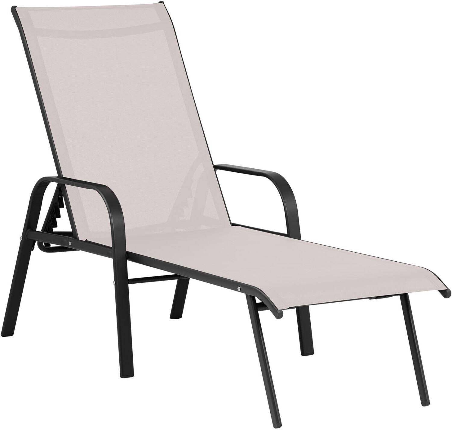 Uniprodo Sun lounger 187x60x70cm beige