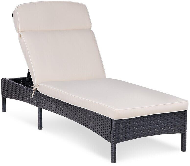 Uniprodo Sun lounger 193x60x90cm beige