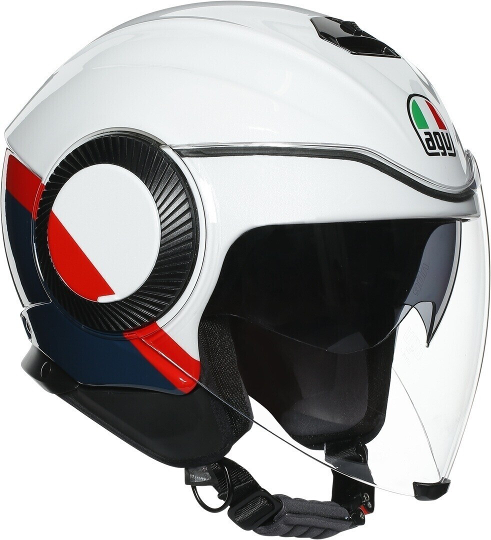 AGV Orbyt Block blanc perlé/noir/rouge fluo