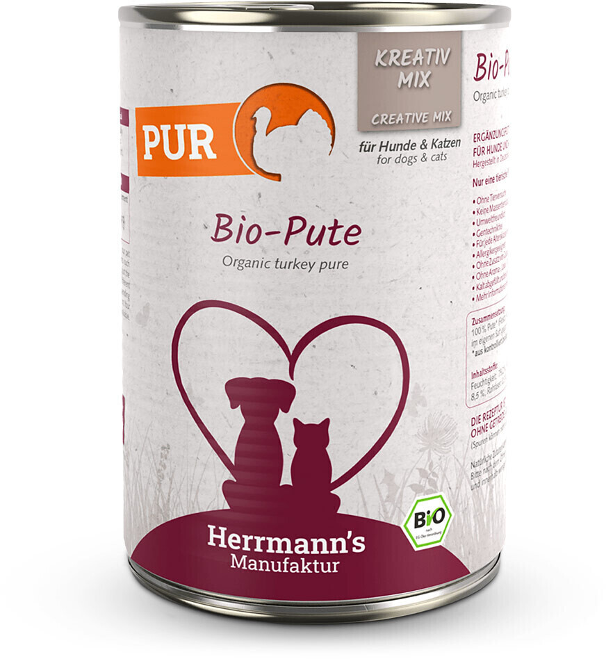 Herrmann's Creative Mix Dog & Cat Pure Organic Turkey 400g