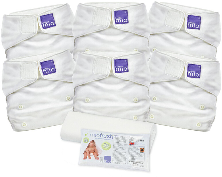 Bambino Mio miosolo cloth diaper set white uni