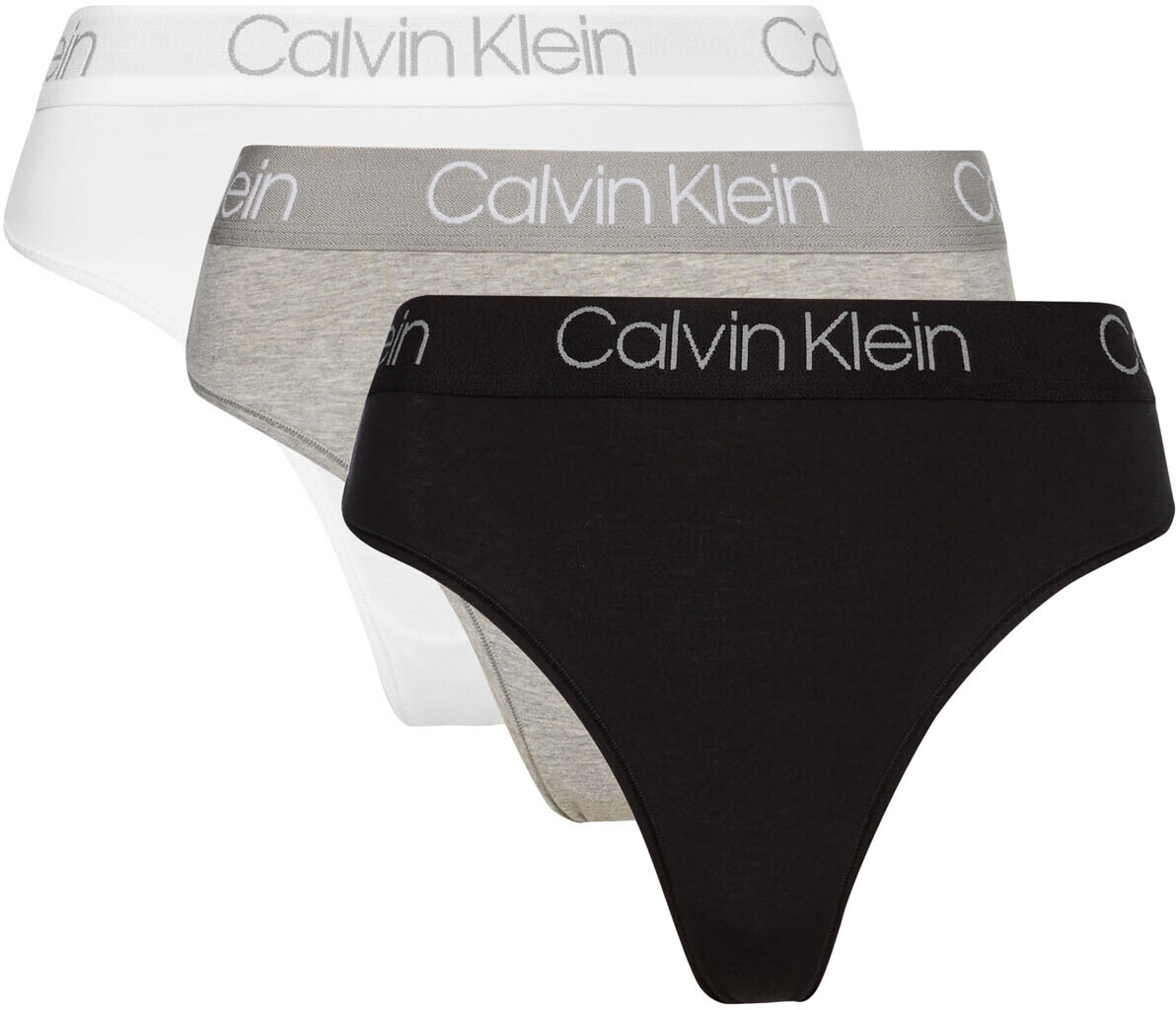 Calvin Klein Body - 3 Pack High-Waist-Thongs white/black/grey ab