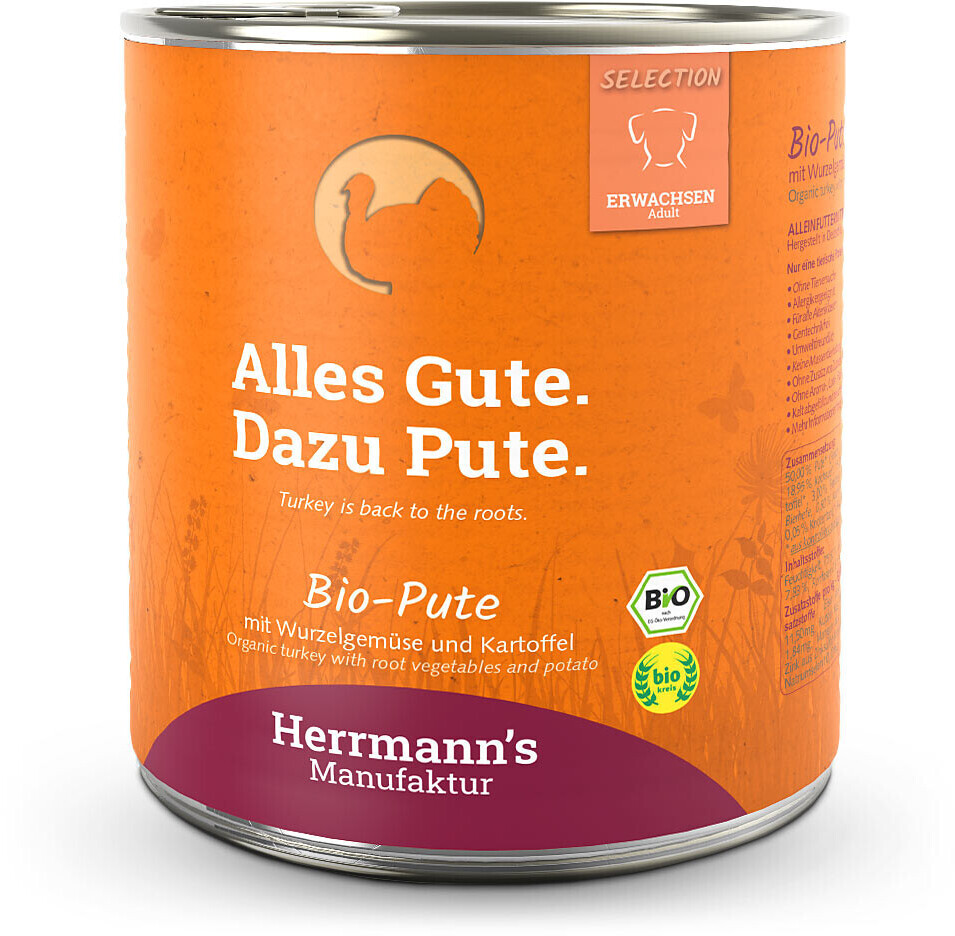 Herrmann's Adult Dog Organic Turkey with Turnip & Potato 800g