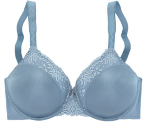 frugue Comfort Support Lace Minimiser Bra Blue UK 34 C : :  Fashion