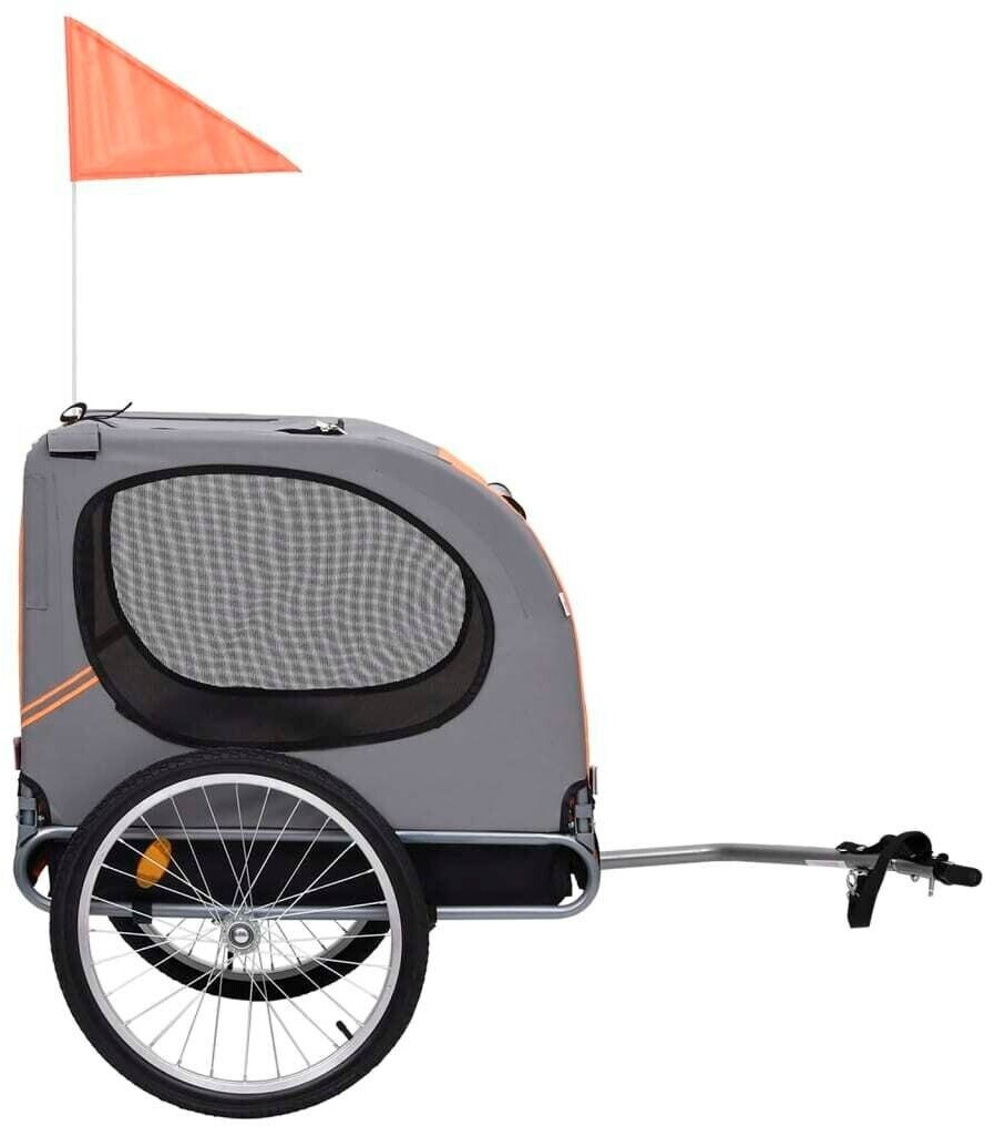vidaXL Dog Trailer with Safety Flag