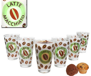 MamboCat Set of 6 Cremona Latte Macchiato glasses 240ml green coffee cocoa