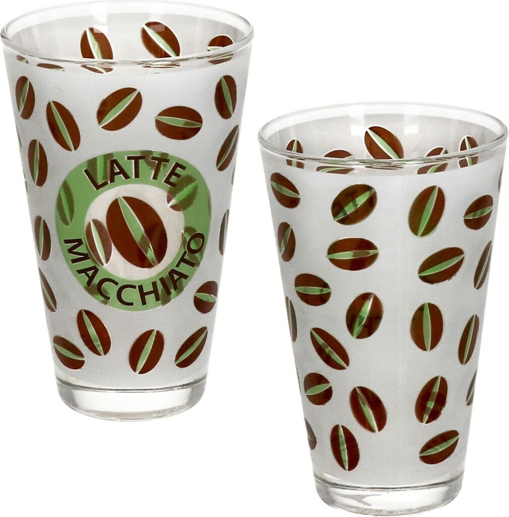 MamboCat MamboCat Set of 6 Cremona Latte Macchiato glasses 240ml green coffee cocoa - detail view