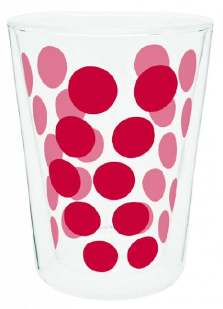 Zak Tea glass Dot Dot double-walled 350 ml red glass