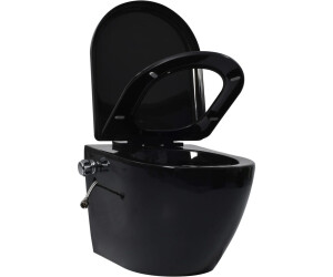 vidaXL Wand WC ohne Spülrand mit Einbau-Spülkasten Keramik Weiß Hänge Toilette 