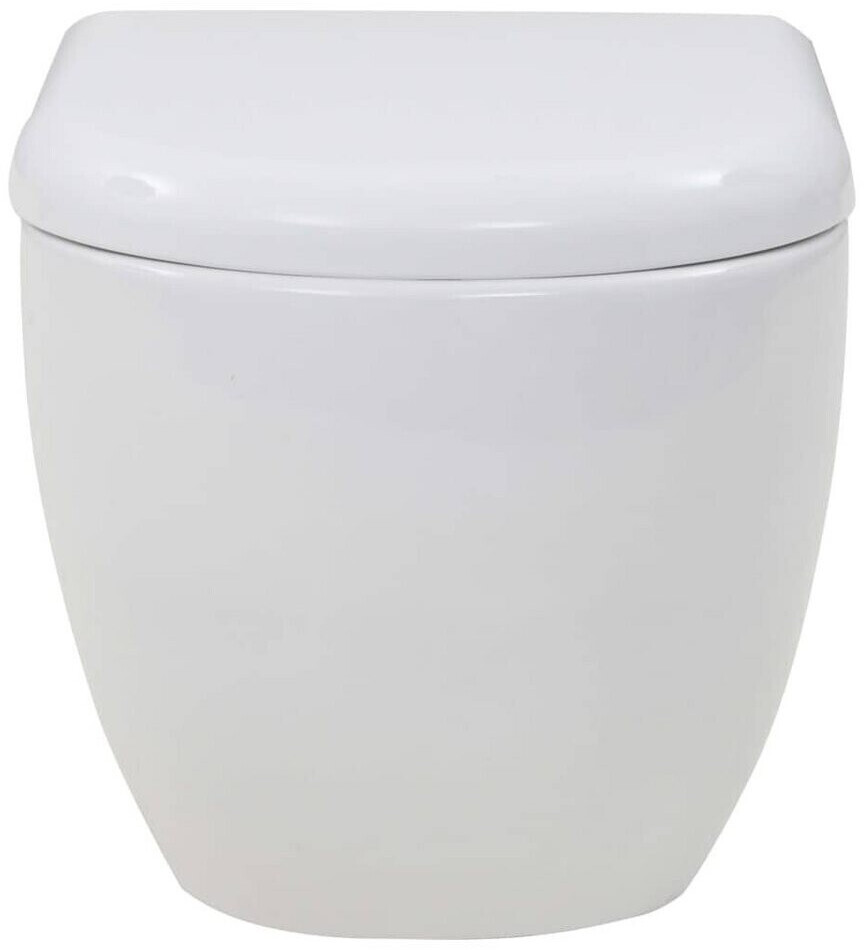 vidaXL Wall-Hung Toilet Ceramic White (143022)