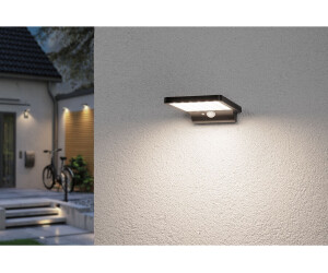 350lm LED mit | bei Paulmann (95393) Solar IP44 26,58 ab 3000K Solveig € Bewegungsmelder Preisvergleich schwarz