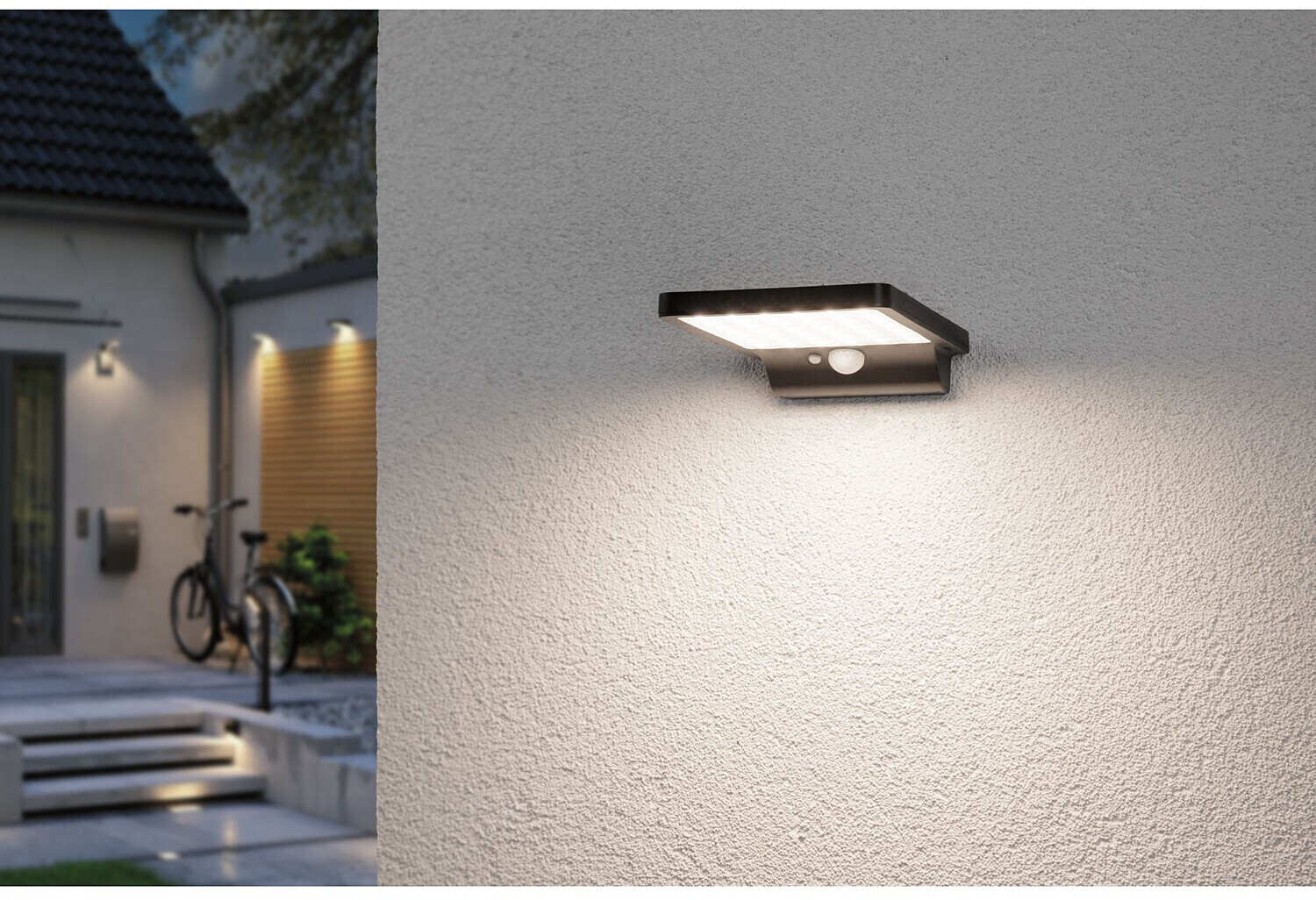 Paulmann Solveig mit Bewegungsmelder LED (95393) Preisvergleich Solar ab schwarz 350lm bei 3000K | IP44 26,58 €