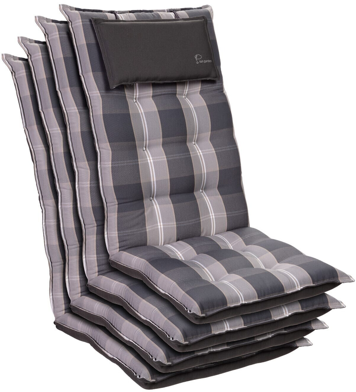 Blumfeldt Sylt 50x120x9cm 4 pieces lightgray/gray