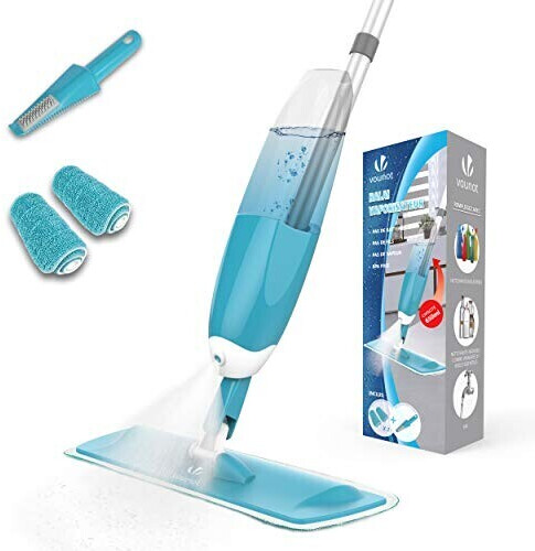 Vounot Wiper with spray function, spray wiper with 650ml water tank blue
