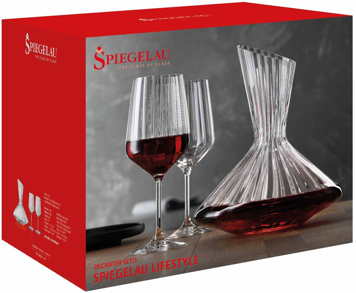 Spiegelau Lifestyle decanter set red wine decanter 3-part