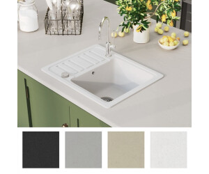 vidaXL Granite Kitchen Sink Single Basin au meilleur prix sur ...