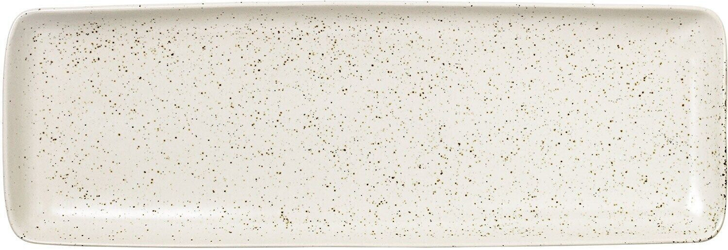 Broste Copenhagen Nordic Vanilla rectangular plate (12,5 x 35 cm) Cream with grains