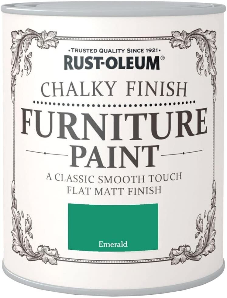 Photos - Paint / Enamel Rust-Oleum Chalky Finish Furniture Paint Emerald Green Matt - 7 