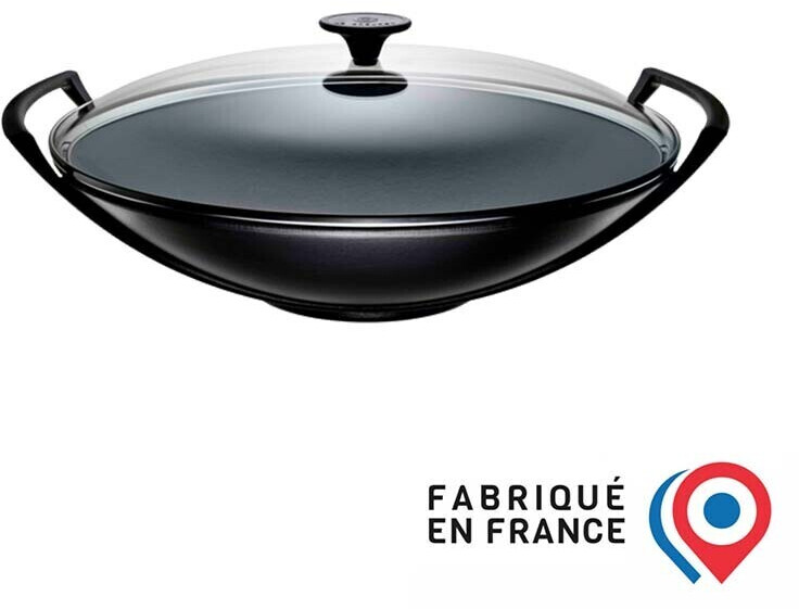 Le Creuset Wok mit Glasdeckel 36 cm schwarz ab 219,00 € | Preisvergleich  bei