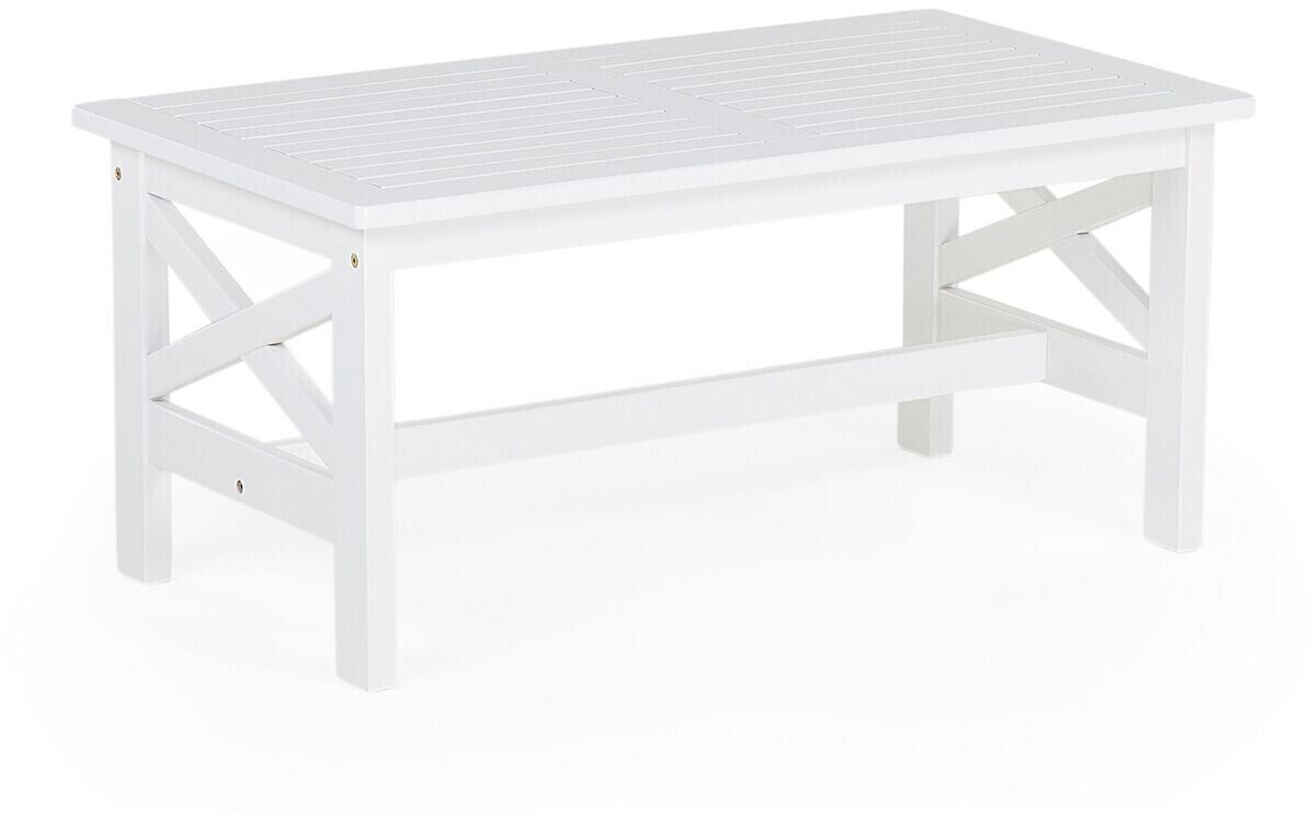 Beliani Baltic garden table 100x55cm acacia wood white