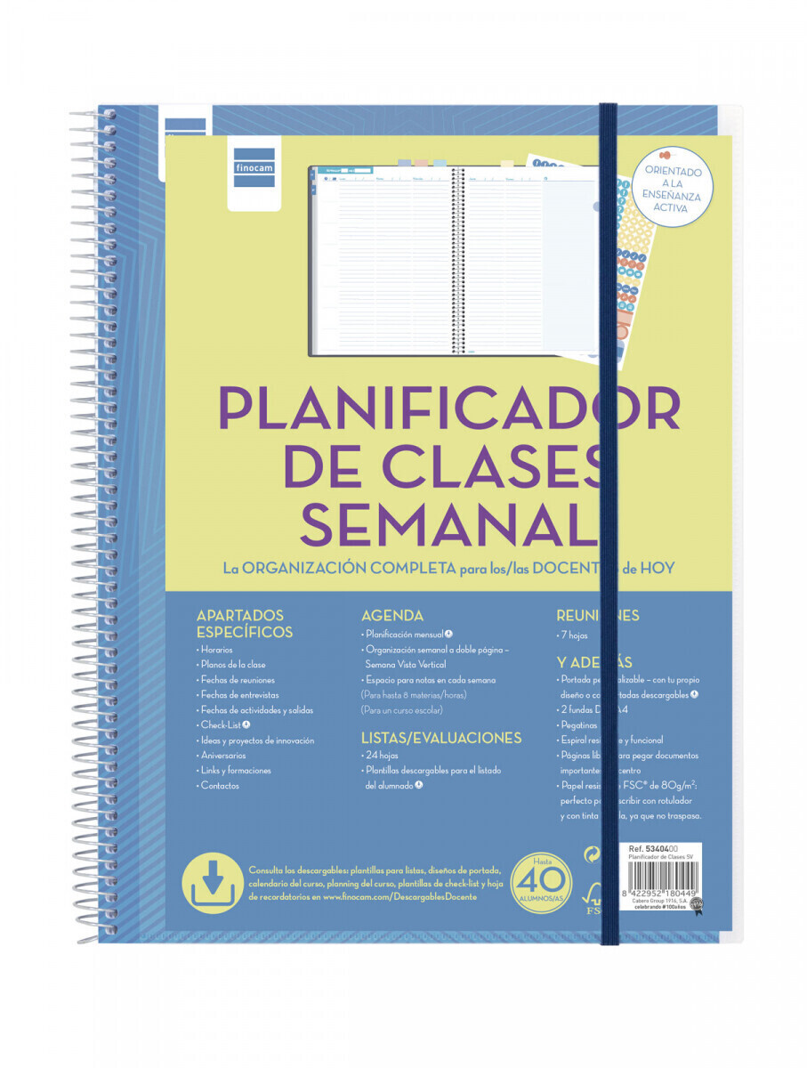 Finocam Teacher Weekly Planner