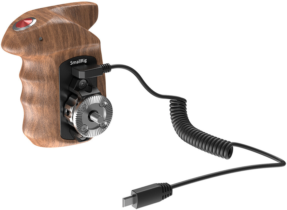 SmallRig Right Side Wooden Hand Grip with Record Start/Stop Remote Trigger for Sony Mirrorless Cameras HSR2511