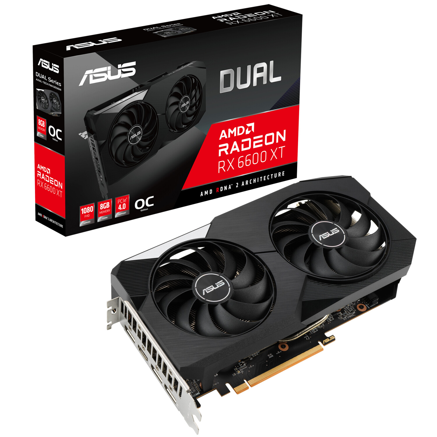 ASUS DUAL-RX6600XT-O8G 8 Go GDDR6