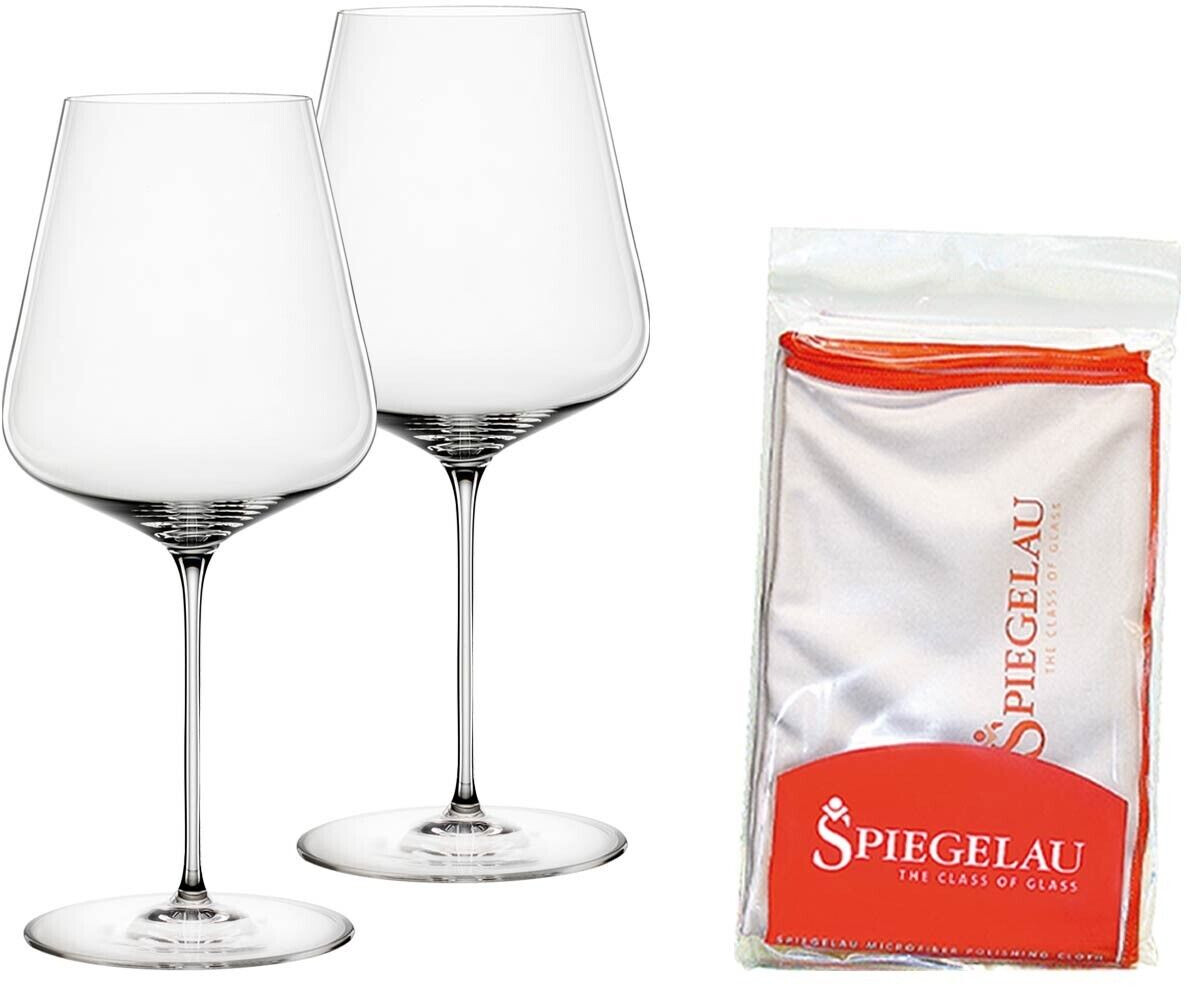 Spiegelau Bordeaux glass set of 2 with polishing cloth