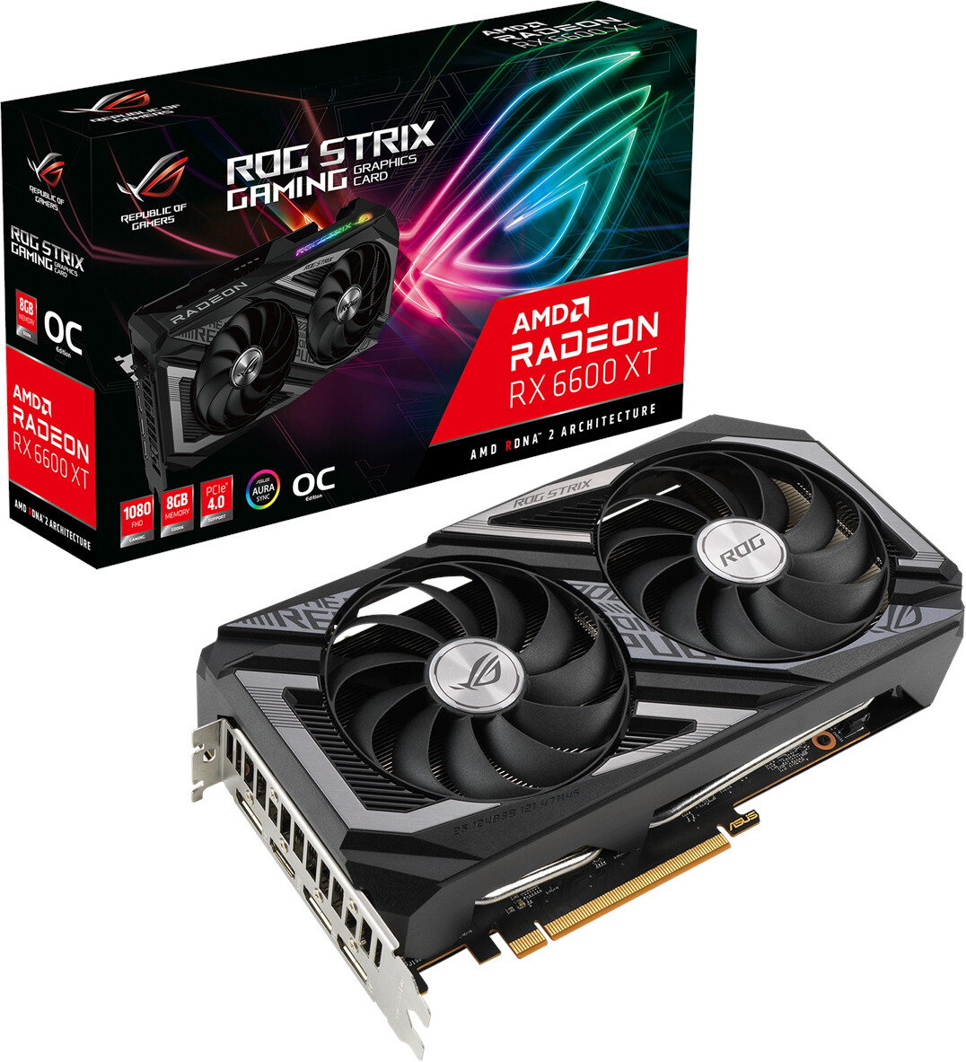 Asus ROG-STRIX-RX6600XT-O8G-Gaming 8 Go GDDR6
