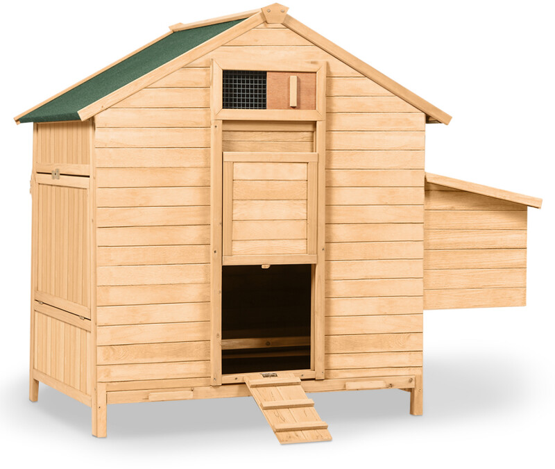 IDMarket Poulailler chalet XL pour poules avec pondoir en bois (14191)