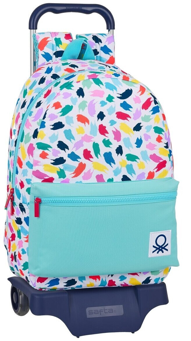 Safta Benetton Brochitas Backpack #758 with Trolley #905