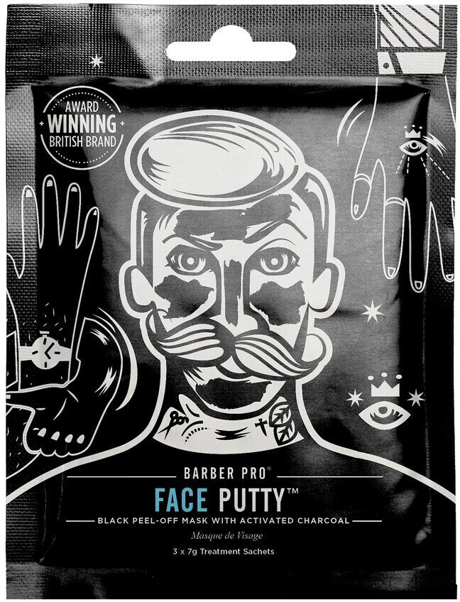 Barber Pro Face Putty Peel Off Maske (3 pcs)