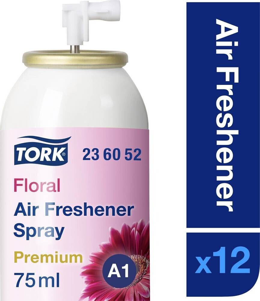 Tork Lufterfrischer Spray mit Blütenduft A1, Frischeduft, 12 Flaschen,  236052 : : Drogerie & Körperpflege
