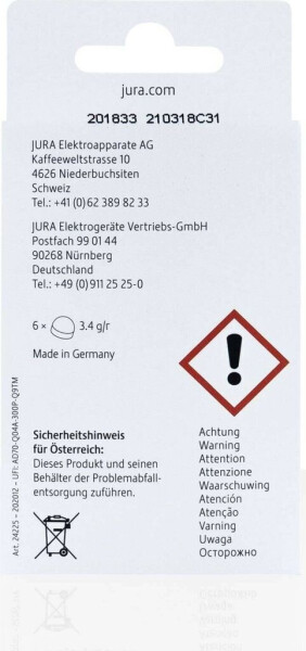 Jura Reinigungstabletten 3-Phasen (6 Stk.), Bild 4