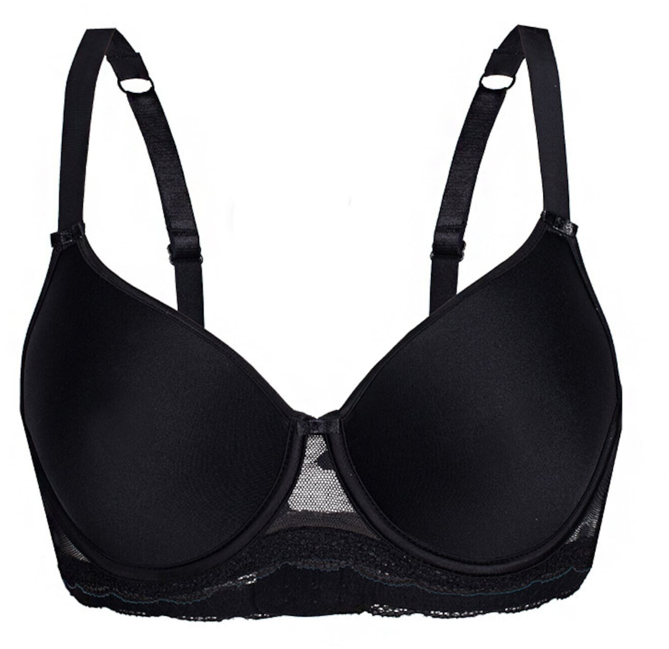 Sassa Dotted Mesh Spacer Bra black