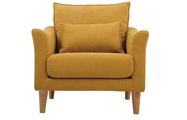 Miliboo Fauteuil Kate jaune moutarde