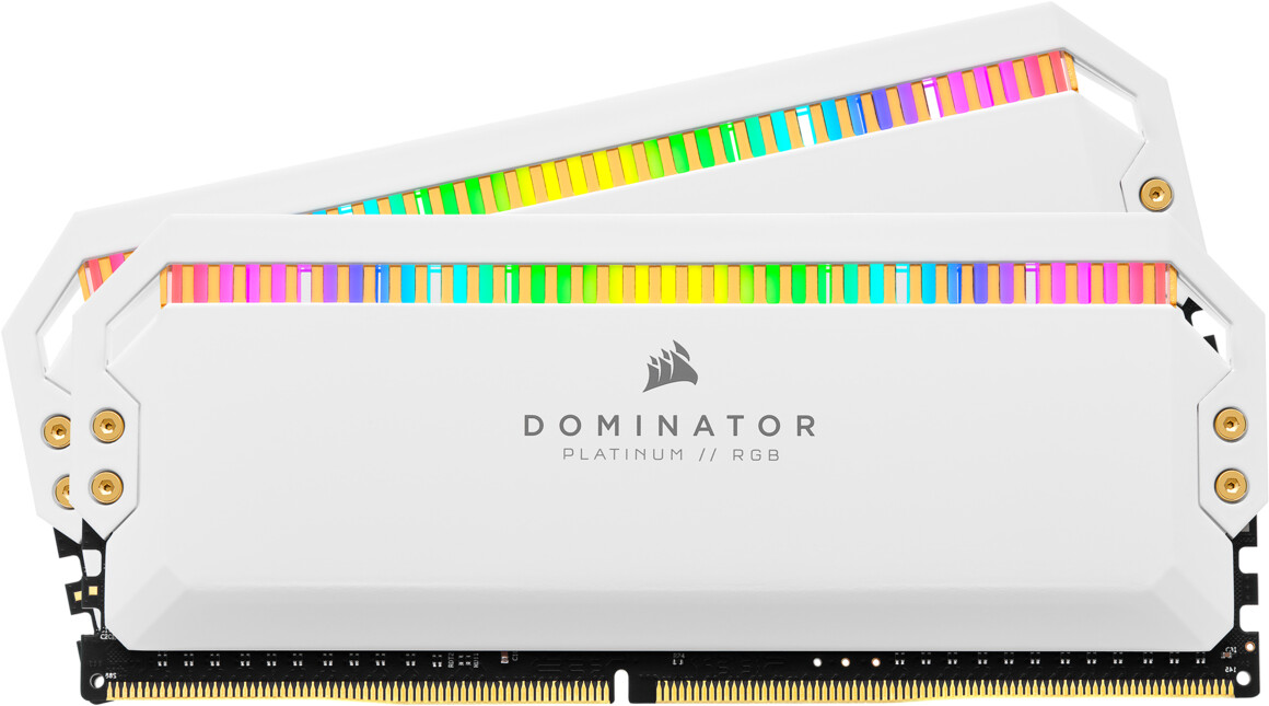 Corsair Dominator Platinum RGB Kit 16 Go DDR4-3200 CL16 (CMT16GX4M2E3200C16W)