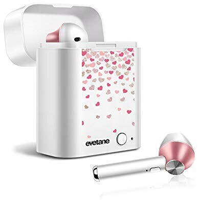 Evetane Écouteurs sans fil Bluetooth rose/or
