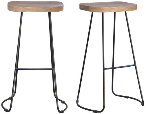 Miliboo Tabouret de bar Runko (lot de 2) 75 cm