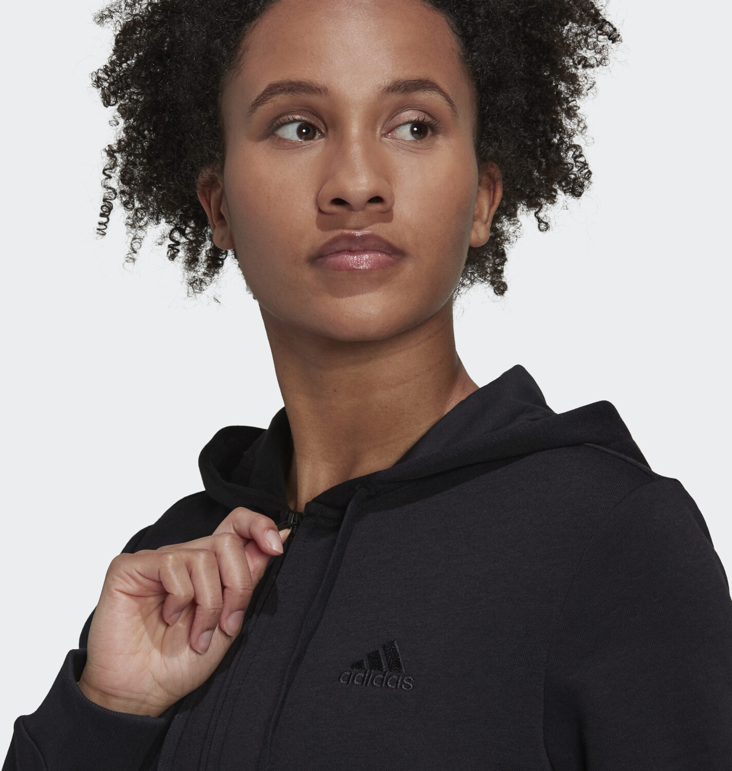 Buy Adidas Essentials Logo Full-Zip Hoodie black /gold metallic (H07761 ...