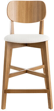 Miliboo Tabouret de bar Lucia blanc