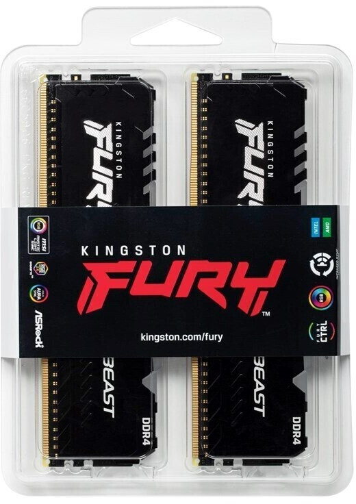 Kingston Fury Beast RGB 32Go (2x16Go) DDR4 3200MHz - Mémoire PC